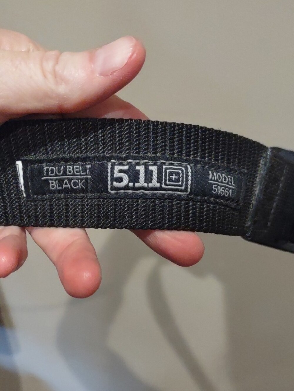 5.11 Tactical Black Heavy-Duty Nylon Duty Belt Adjustable, Large TDU - Picture 5 of 5